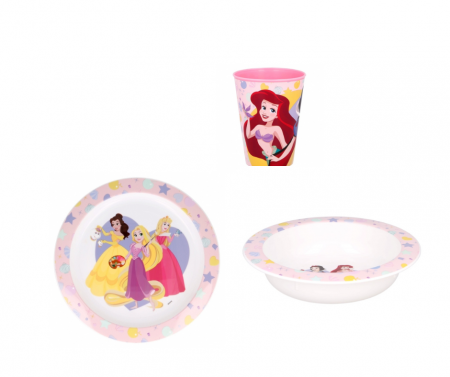 Cani, pahare si accesorii bebe - Set mic dejun plastic Princess