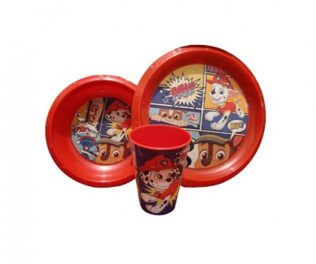 Set mic dejun plastic 3 piese Paw Patrol boys [1]