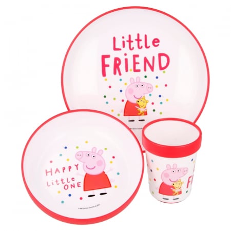 Accesorii hranire - Set mic dejun plastic 3 piese Peppa Pig