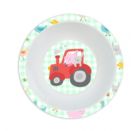 Set mic dejun plastic 4 piese, Farm [2]