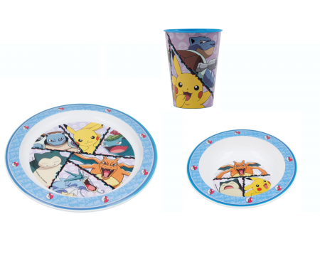 Cani, pahare si accesorii bebe - Set mic dejun plastic Pokemon Distorsion