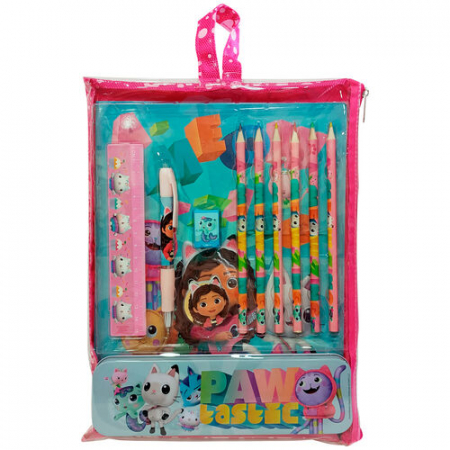 Totul pentru scoala - Set papetarie 12 piese Gabby's Dollhouse, 29x21x3 cm