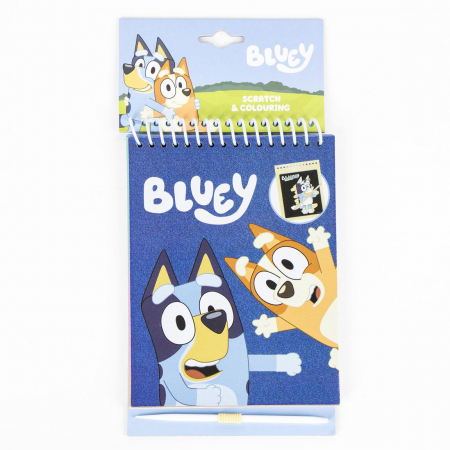 Jocuri si jucarii - Set papetatie coloreaza,razuieste si descopera Bluey