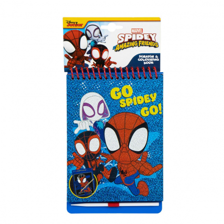 Joaca si timp liber - Set papetatie coloreaza,razuieste si descopera Go Spidey