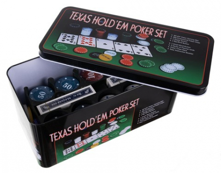 Set Poker Texas HoldΓÇÖem 200, jetoane si carti, cutie metalica [2]