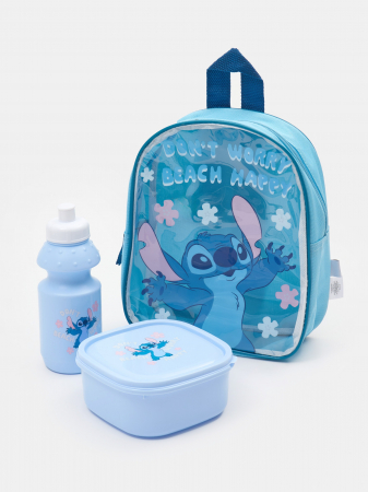 Articole hranire bebelusi - Set rucsac, cutie de pranz si sticla Stitch