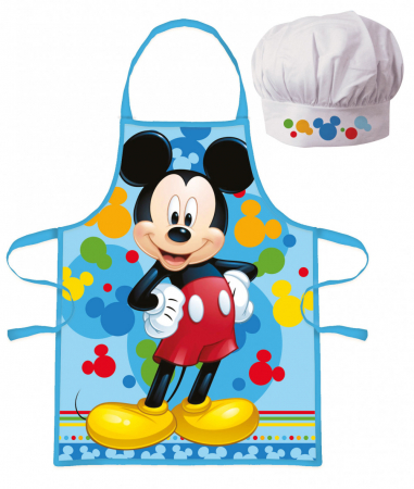 Joaca si timp liber - Set sort si boneta de bucatar Mickey Mouse 42x52┬ácm