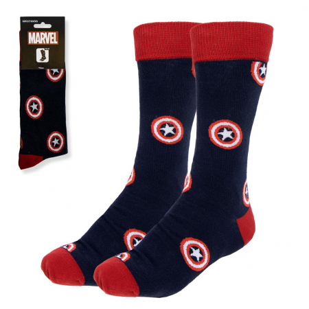 Sosete barbati - Sosete lungi Marvel Avengers Scut Captain America, M 38-45 EU