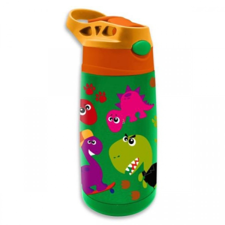 Sticle - Sticla termos din inox, fara BPA, 400 ml, Crazy Dino