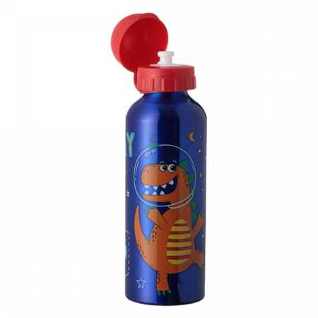 Accesorii hranire - Sticla apa aluminiu Dinozaur Spatiu 500 ml