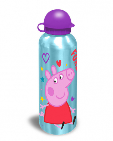 Accesorii hranire - Sticla apa aluminiu Peppa Pig Jump, 500ml