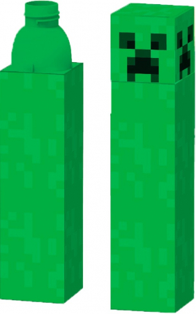 Sticle - Sticla apa copii forma Minecraft Creeper, 650 ml
