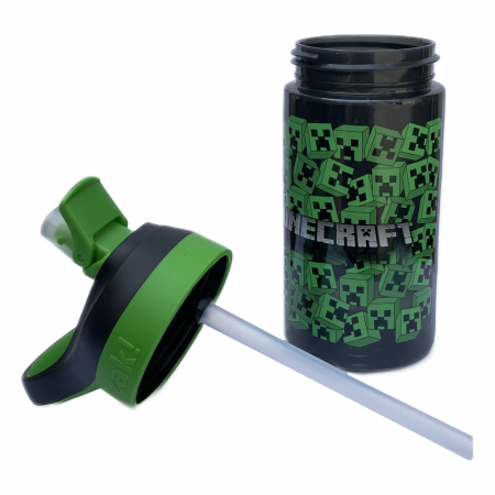 Sticla apa copii forma Minecraft, Plastic, 473 ml [1]