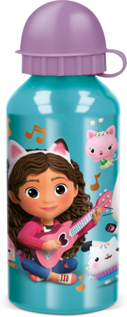 Sticle - Sticla apa Gabby's Dollhouse, aluminiu 400 ml