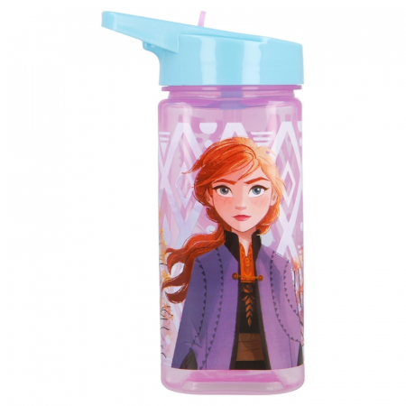 Accesorii hranire - Sticla plastic pentru apa,dreptunghiulara,Frozen II Elements 530ml