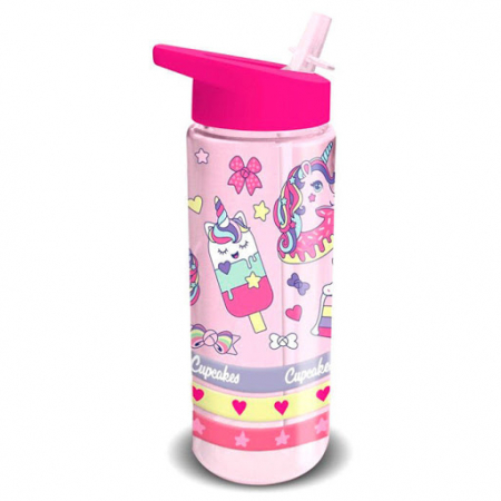 Cani, pahare si accesorii bebe - Sticla plastic 500ML CUPCAKES