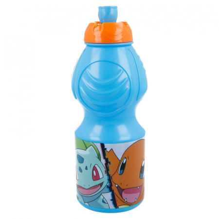Cani, pahare si accesorii bebe - Sticla plastic pentru apa Pokemon 400ml