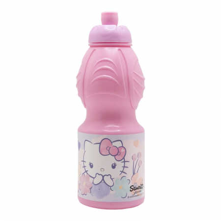 Accesorii hranire - Sticla plastic pentru apa Hello Kitty, 400ml