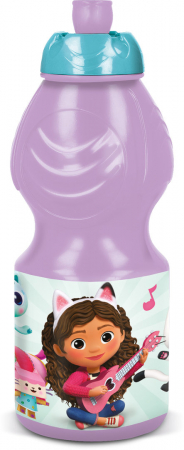 Sticle - Sticla sport, plastic, pentru apa, Gabby's Dollhouse, 400ml