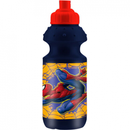 Accesorii hranire - Sticla sport, plastic, pentru apa, Spiderman, 350ml