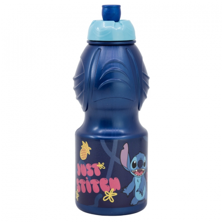 Accesorii hranire - Sticla sport, plastic, pentru apa, Stitch, 400ml