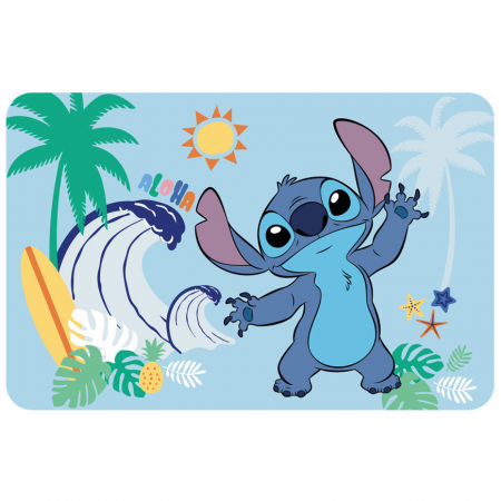 Accesorii hranire - Suport farfurie pentru servit masa Lilo & Stitch Summer 43x28 cm