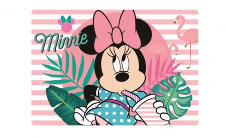 Servete si naproane - Suport farfurie pentru servit masa Minnie Mouse, Flamingo