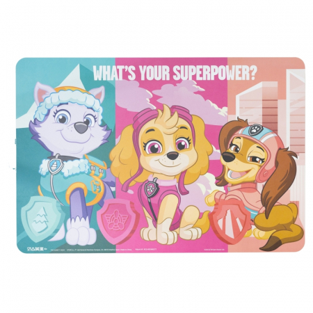 Servete si naproane - Suport farfurie pentru servit masa Paw Patrol Girl Superpowers, 43x28 cm