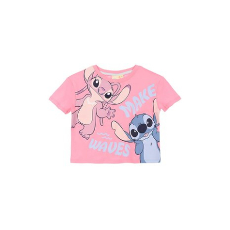 Tricouri copii - Tricou bumbac, top scurt Stitch Make Waves