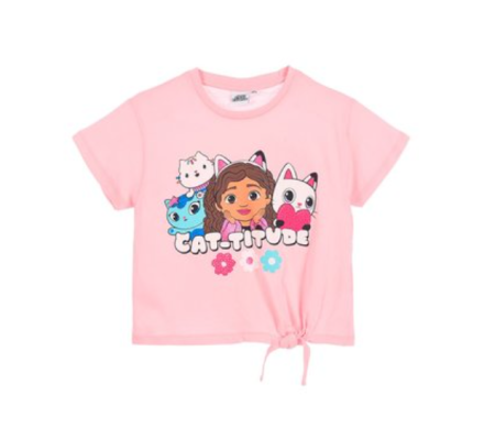 Tricouri copii - Tricou bumbac maneca scurta Gabby's Dollhouse Cat-titude