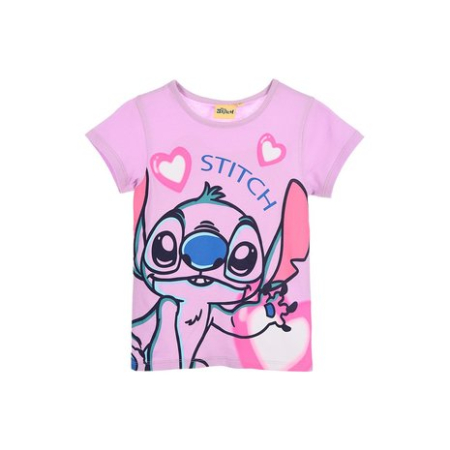 Tricouri copii - Tricou bumbac maneca scurta Stitch in Love