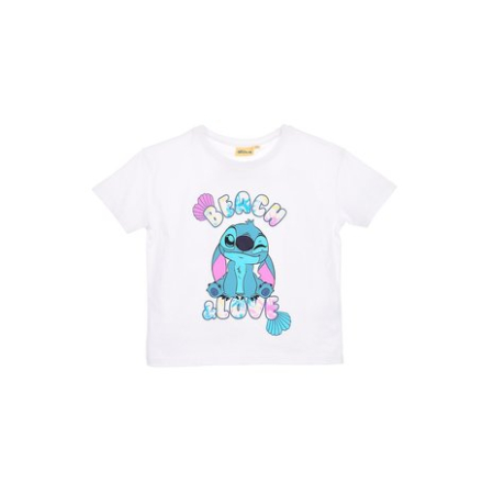 Tricouri copii - Tricou bumbac maneca scurta Stitch Beach&Love