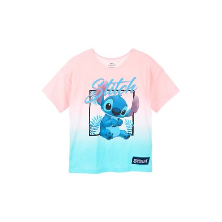 Tricouri copii - Tricou bumbac maneca scurta Tummy Lilo & Stitch