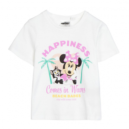 Imbracaminte si incaltaminte copii - Tricou bumbac pentru copii Minnie Mouse Beach Babes