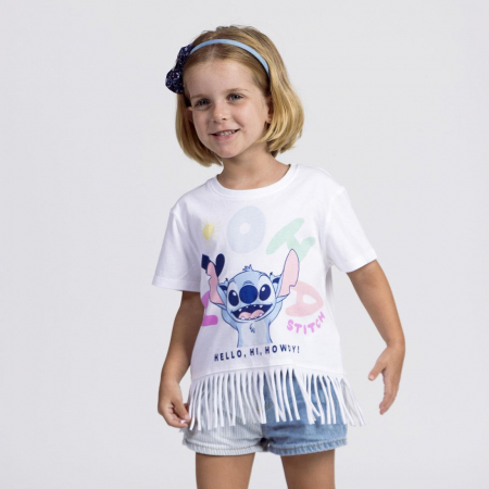 Tricou cu franjuri, pentru copii Stitch Aloha [3]