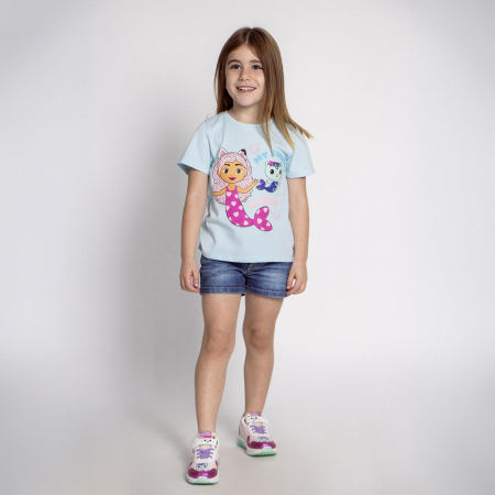 Tricou cu maneca scurta pentru copii Gabby's Dollhouse Sirena [3]