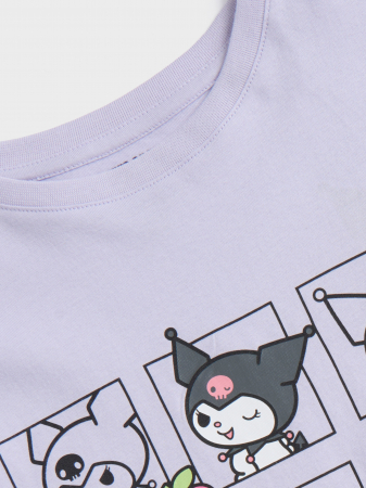 Tricou din bumbac cu maneca scurta Hello Kitty Kuromi [2]