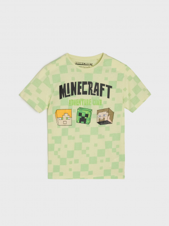 Imbracaminte si incaltaminte copii - Tricou din bumbac cu maneca scurta Minecraft Adventure