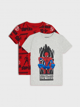 Tricouri copii - Set 2 tricouri din bumbac Spiderman