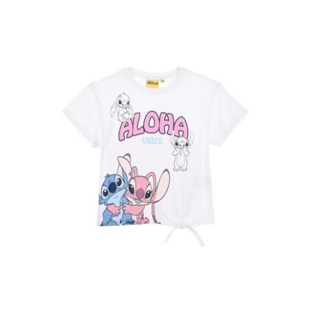 Tricouri copii - Tricou din bumbac de vara cu maneca scurta Stitch Aloha Vibes