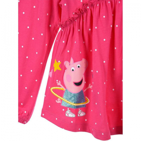 Tricou maneca lunga cu volan, pentru copii Peppa Pig [2]