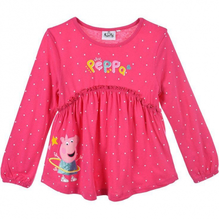 Tricou maneca lunga cu volan, pentru copii Peppa Pig [0]