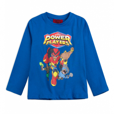 Tricouri copii - Bluza bumbac, maneca lunga, Power Players