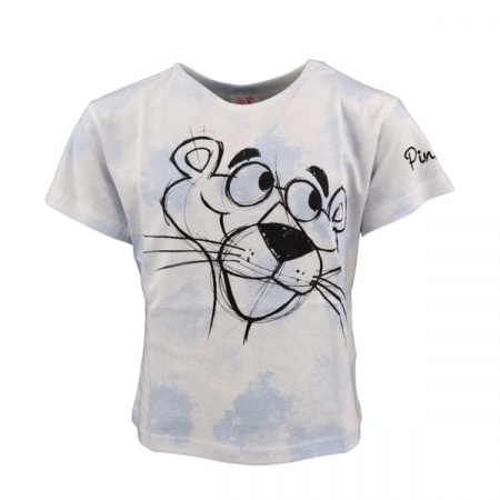 Imbracaminte si incaltaminte copii - Tricou maneca scurta, bumbac, Pantera Roz