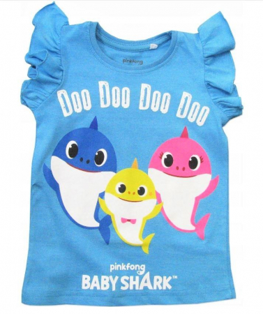 Imbracaminte si incaltaminte copii - Tricou maneca scurta Baby Shark Doo Doo
