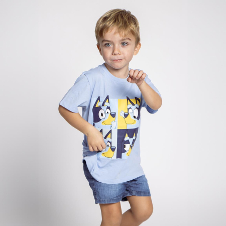 Tricou maneca scurta din bumbac, pentru copii Bluey [3]