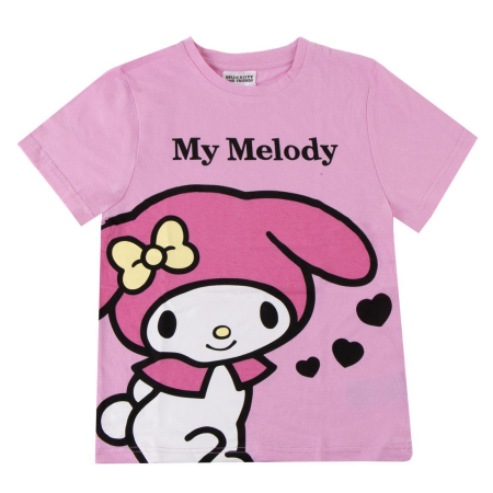 Tricouri copii - Tricou maneca scurta din bumbac, pentru copii Hello Kitty My Melody