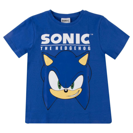 Tricouri copii - Tricou maneca scurta din bumbac, pentru copii Sonic