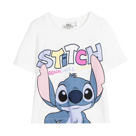 Tricouri copii - Tricou maneca scurta, pentru copii Stitch Beach&Love
