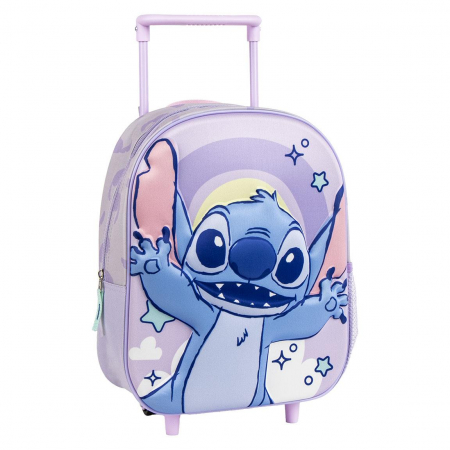 Ghiozdane Scolare - Troler gradinita 3D, 1 compartiment , Lilo & Stitch , Star ,31x25x10 cm